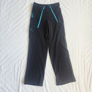 Carhartt Scrub Pants Women's Size XS  Pockets Black Blue Drawstring